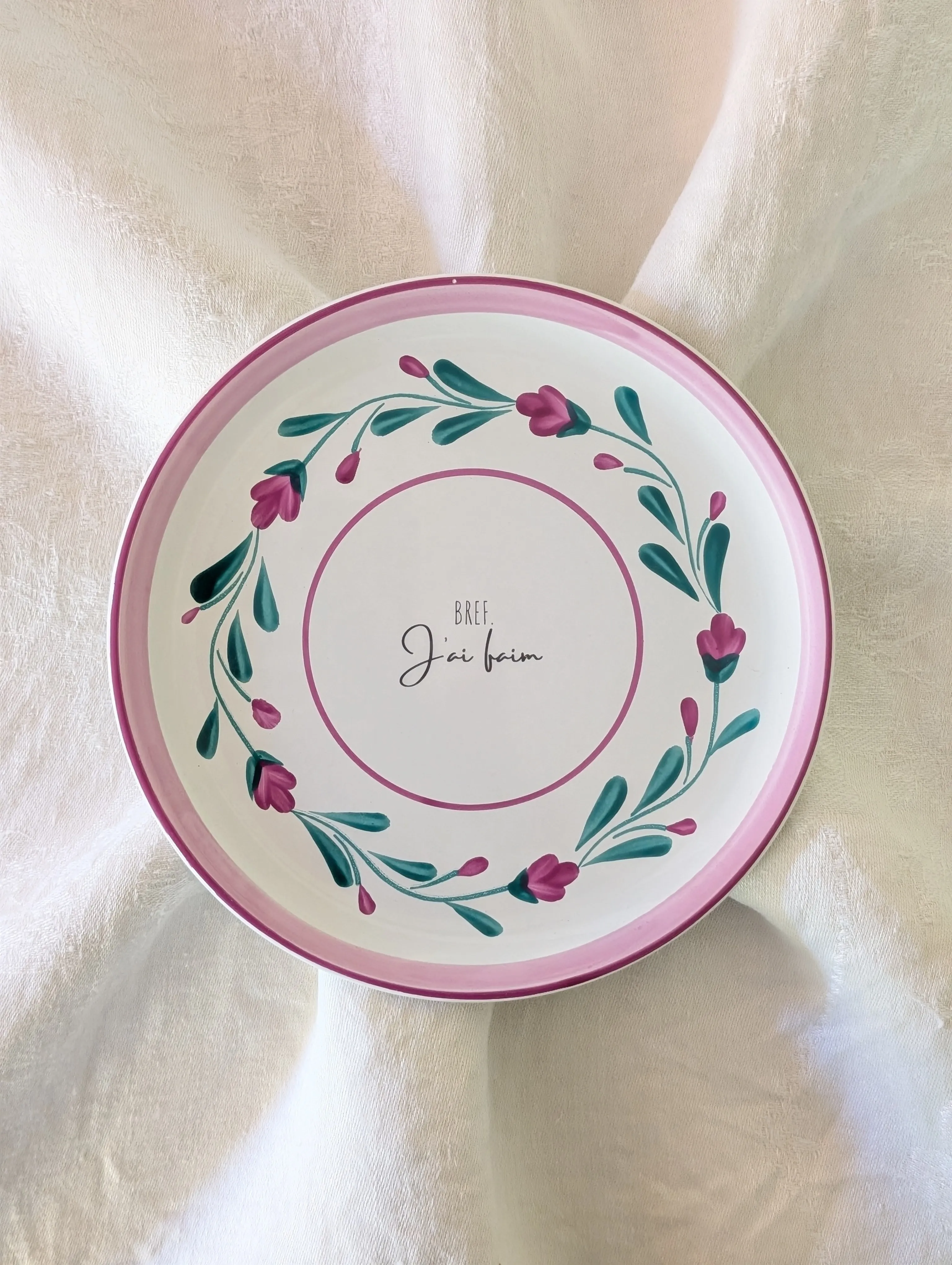 Assiette personnalisée pour particuliers